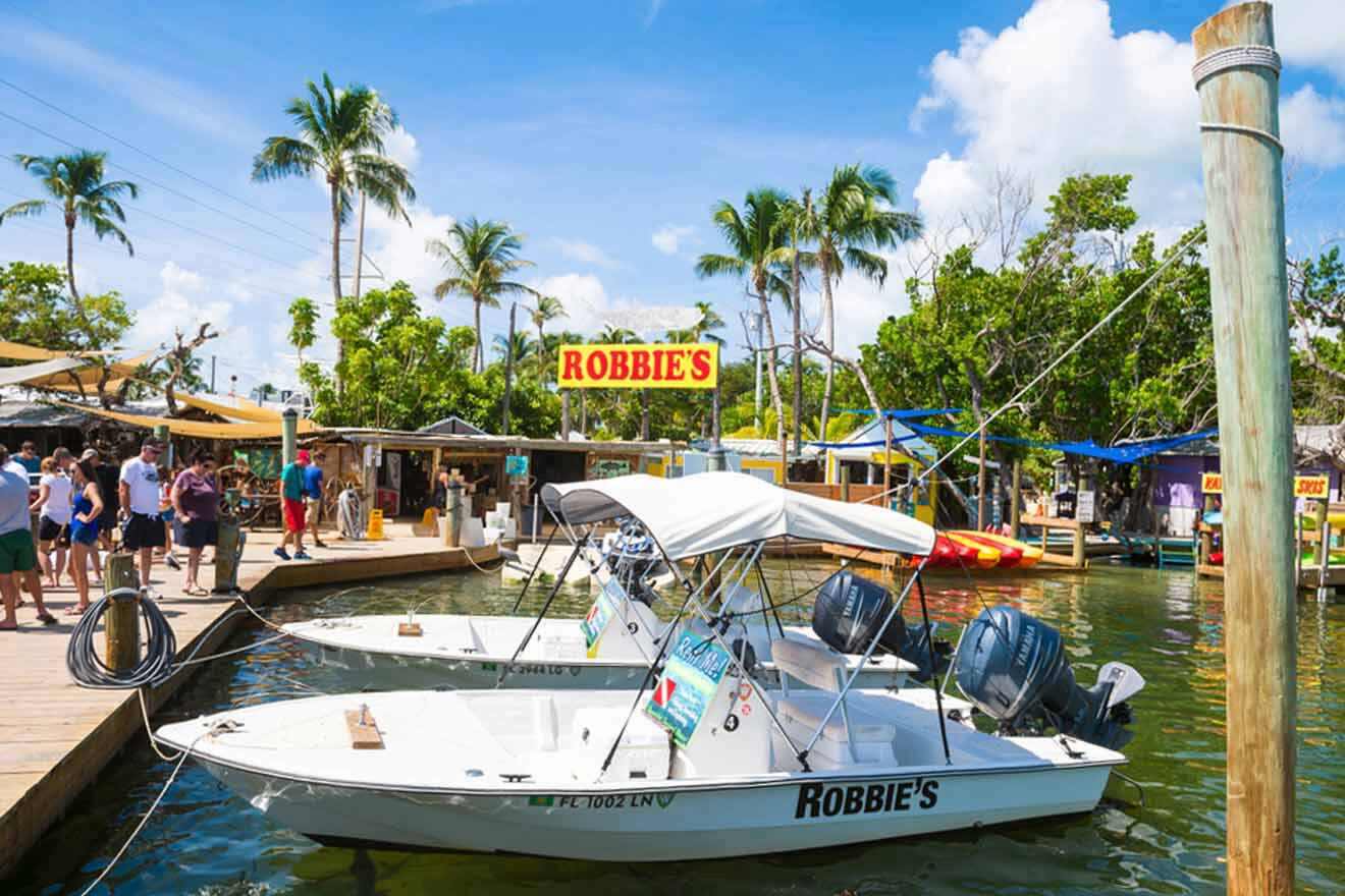 Robbie's Marina view and boats