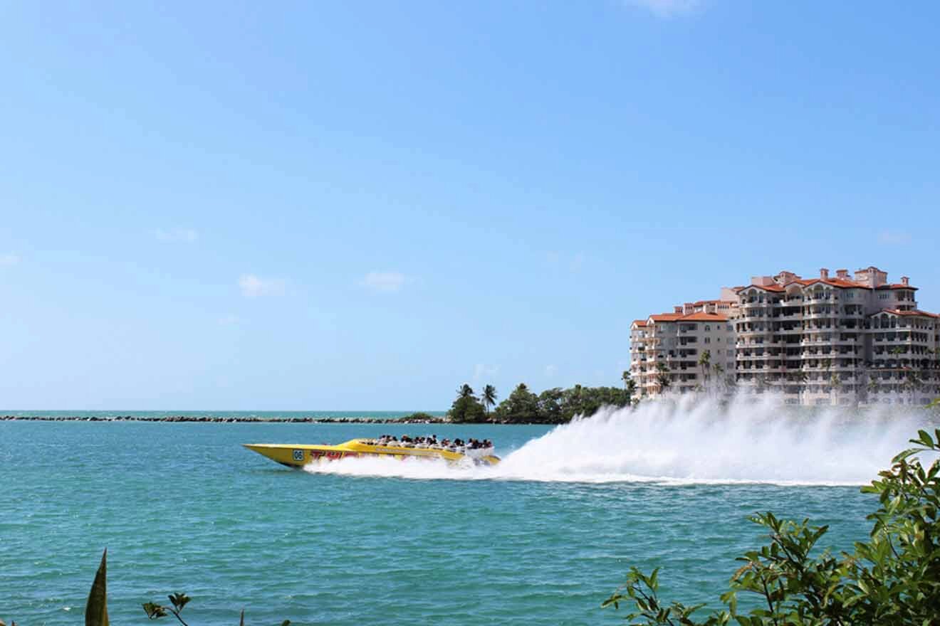 speedboat in Miami Beach Florida