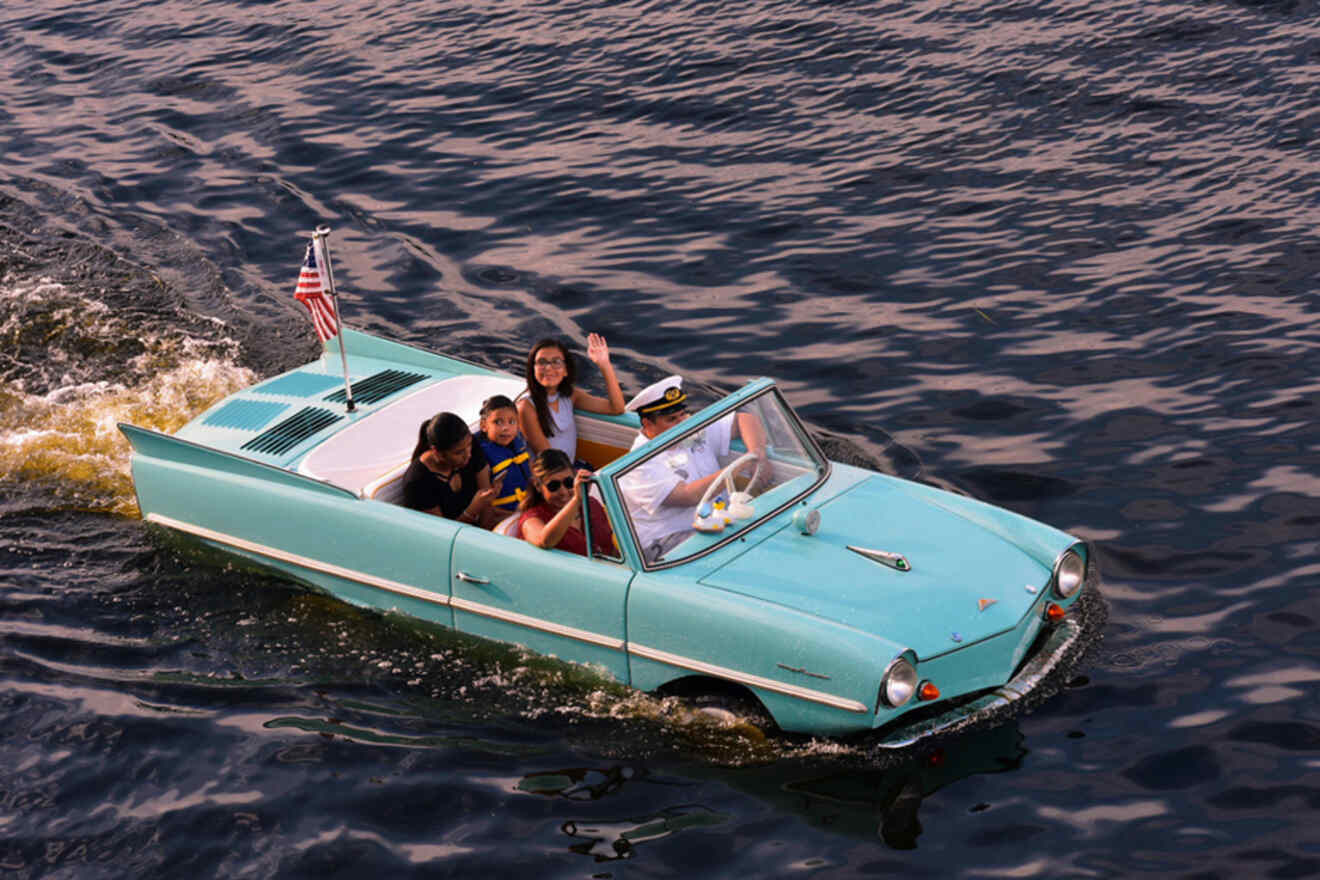 amphicar in water with people