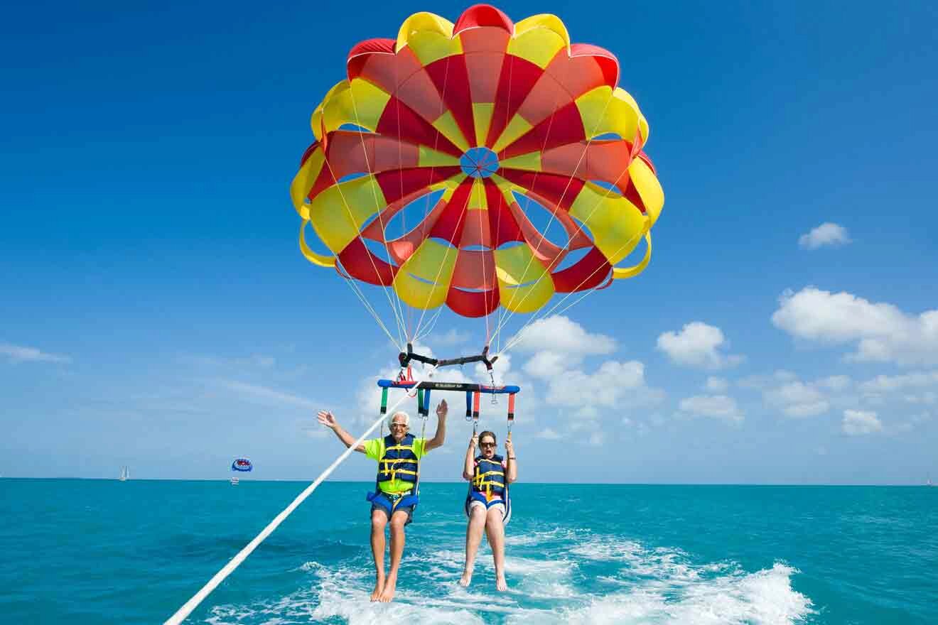 people parasailing 