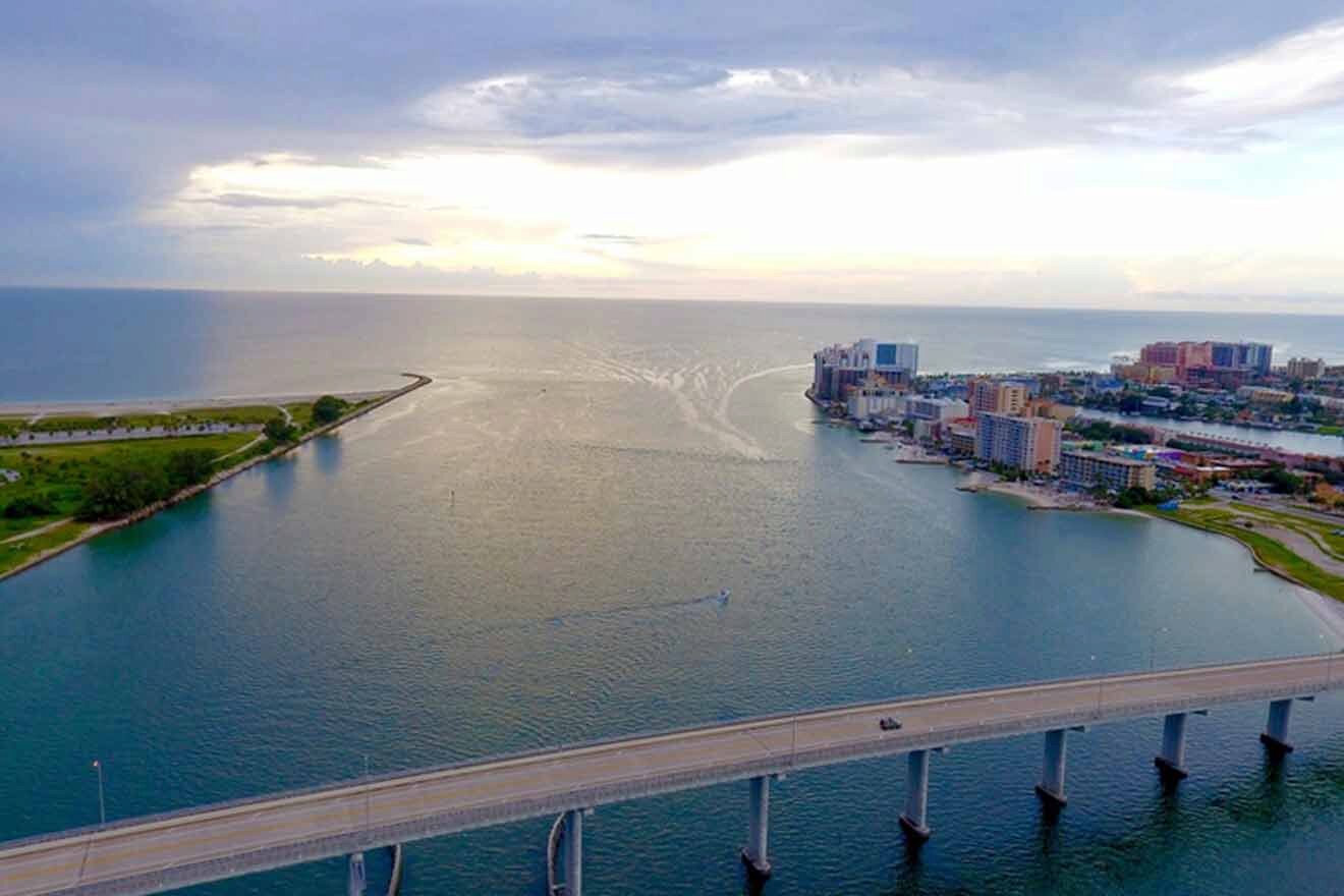 aerial view over Gulf Boulevard 