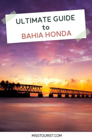 view of the Broken Bridge at Bahia Honda at sunset