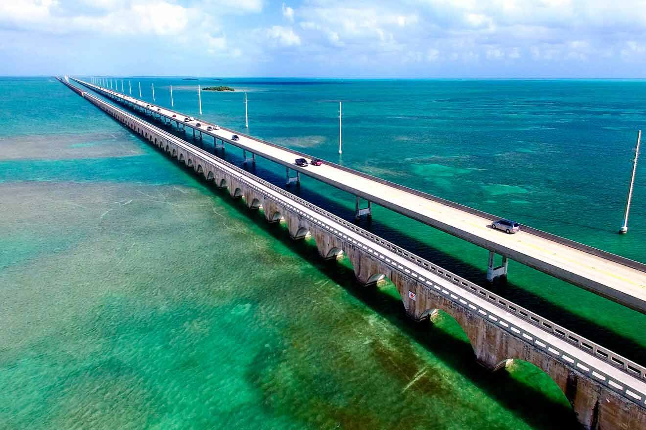 aerial view of the Overseas Highway Florida