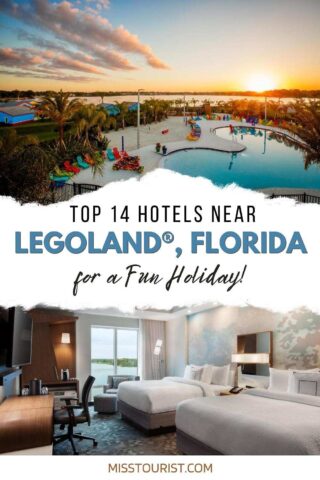 collage of images of hotels near Legoland
