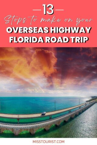 aerial view over Overseas Highway Florida