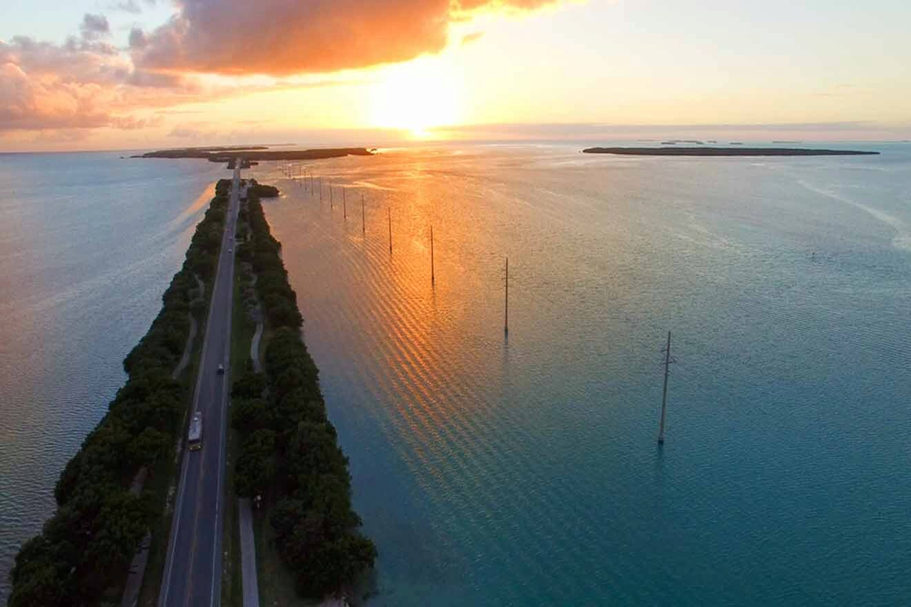 Overseas Highway Florida sunset