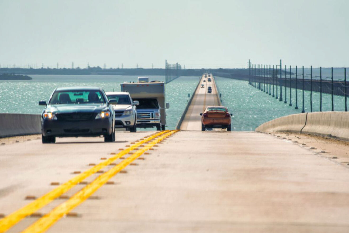 cars on Overseas Highway