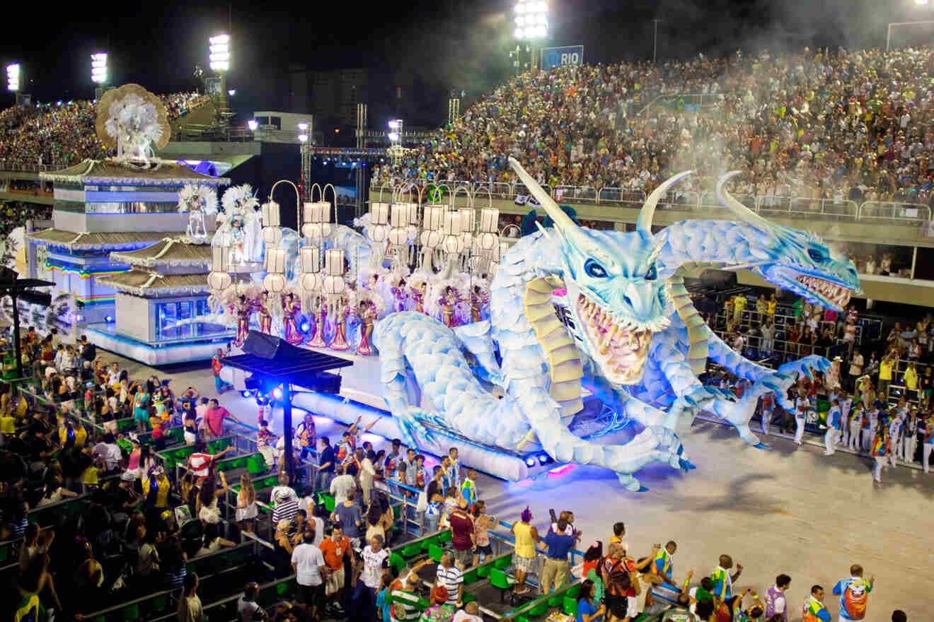 Performance of at carnival in Rio de Janeiro
