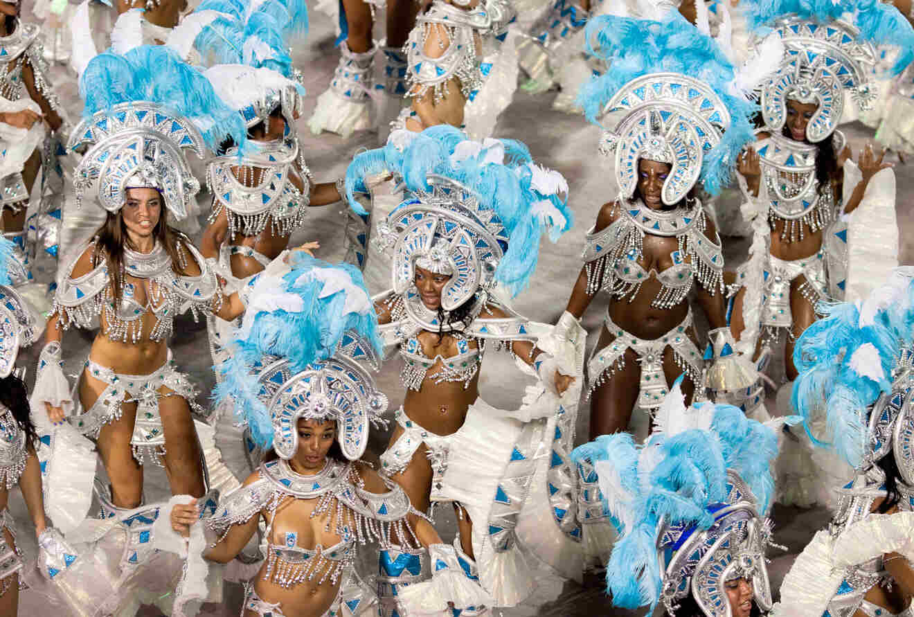 Performance of at carnival in Rio de Janeiro