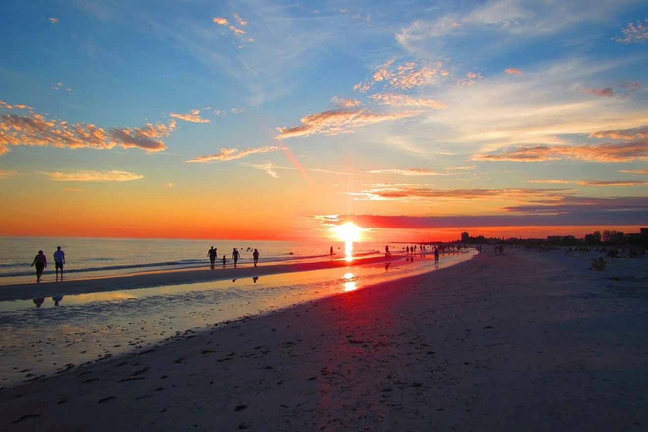 Sand Key beach sunset