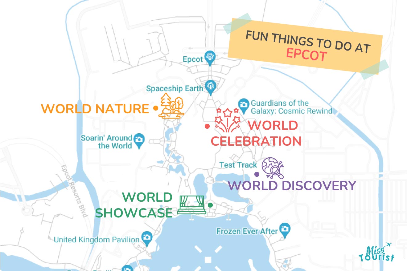 Things to Do at EPCOT Walt Disney World Resort MAP