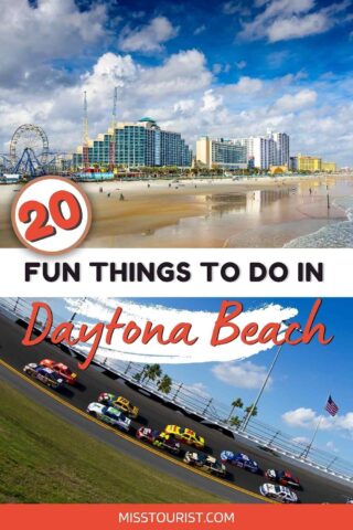 image of the Daytona beach and a race 