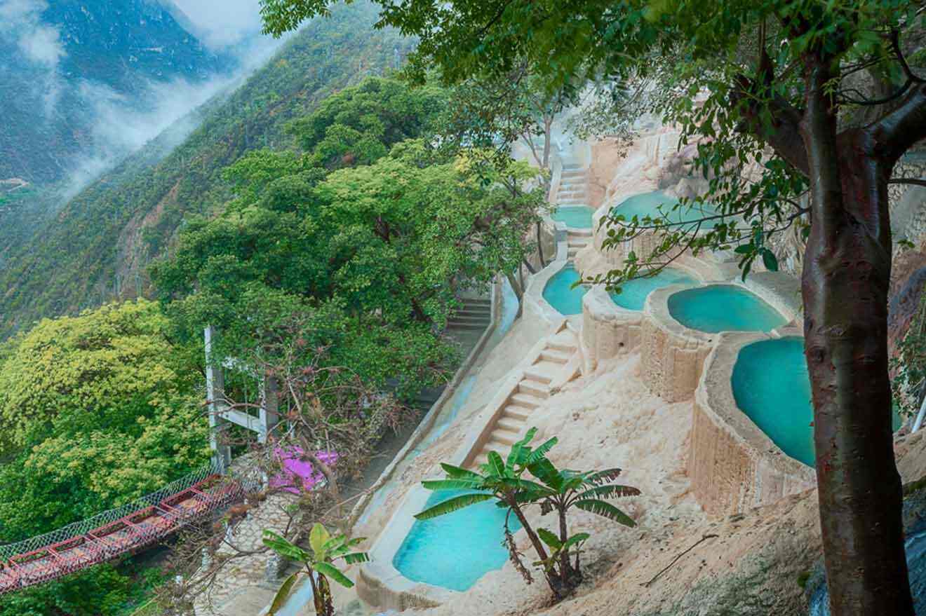 thermal waters of the cliff pools