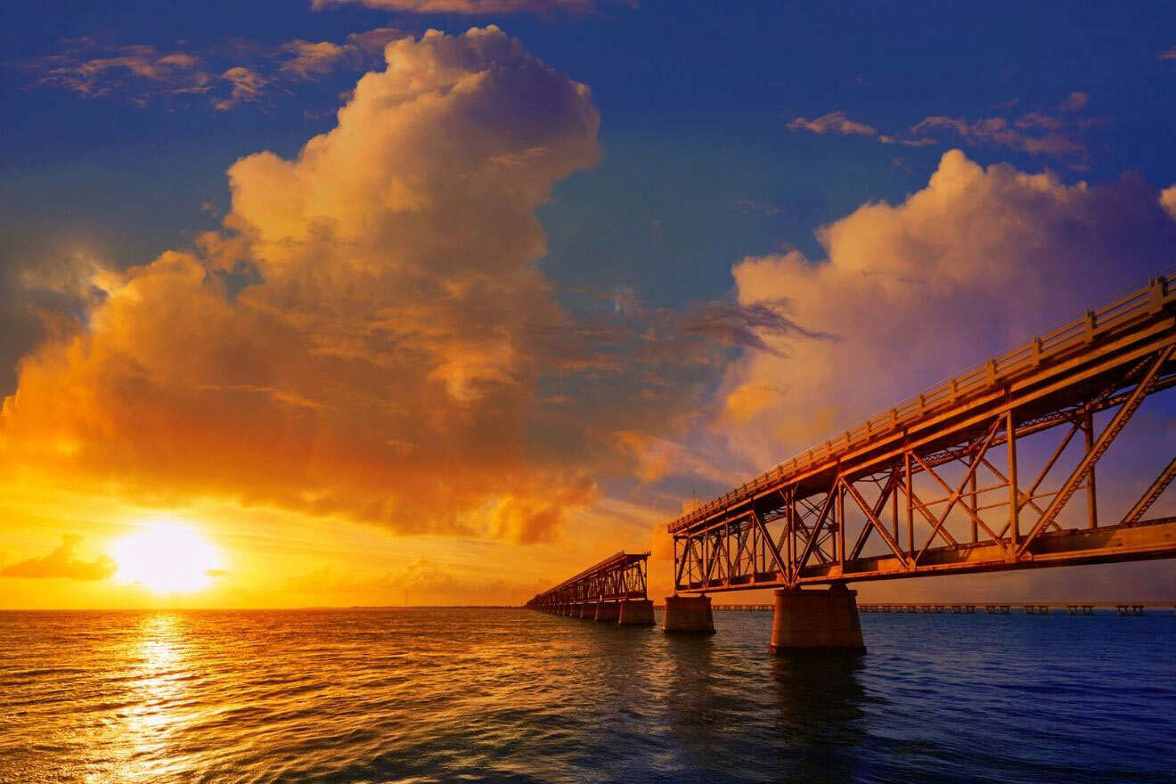sunset and view of the broken bridge key west 