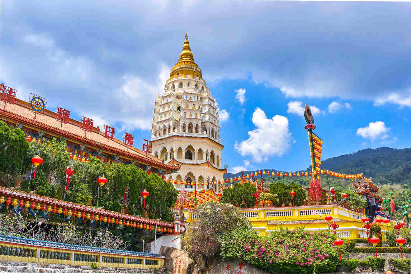 View of Kek Lok Si Temple in Penang