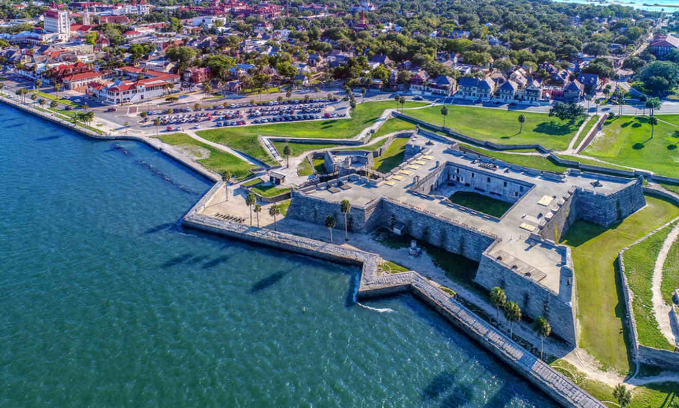 Aerial view of Castillo de San Marcos fort