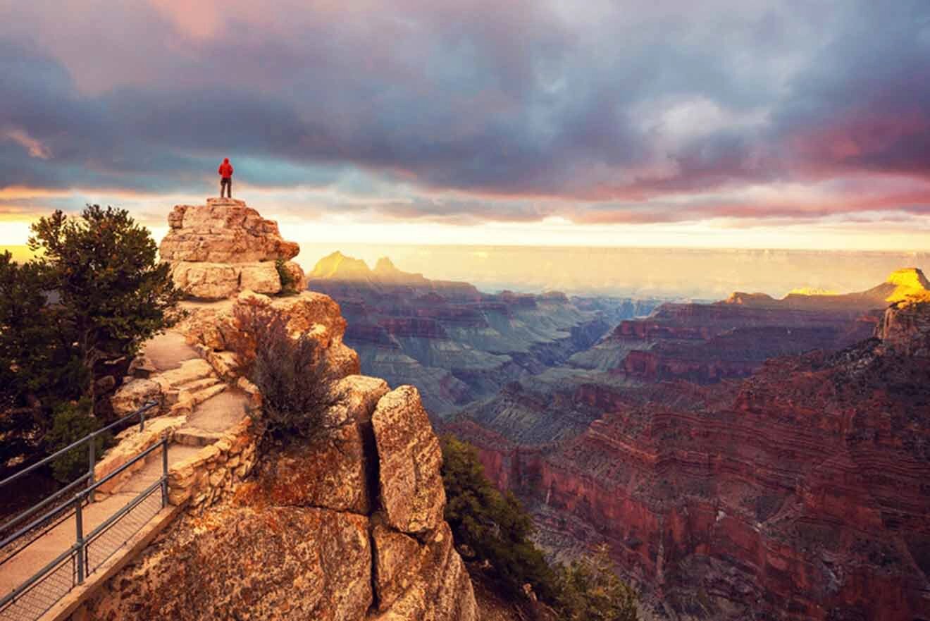 stunning view over the Grand Canyon