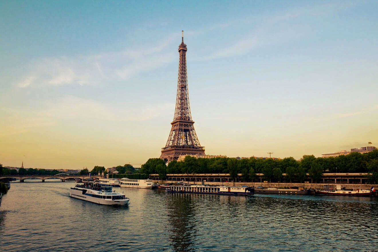 view over Seine and Eiffel Tower