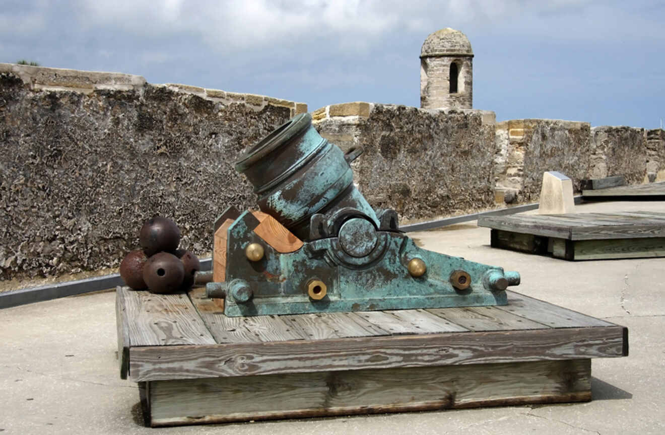 A cannon at Fort Matanzas
