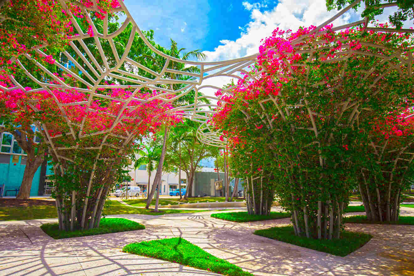 pink flower trees at 12. Explore the Magic City’s Soundscape Park