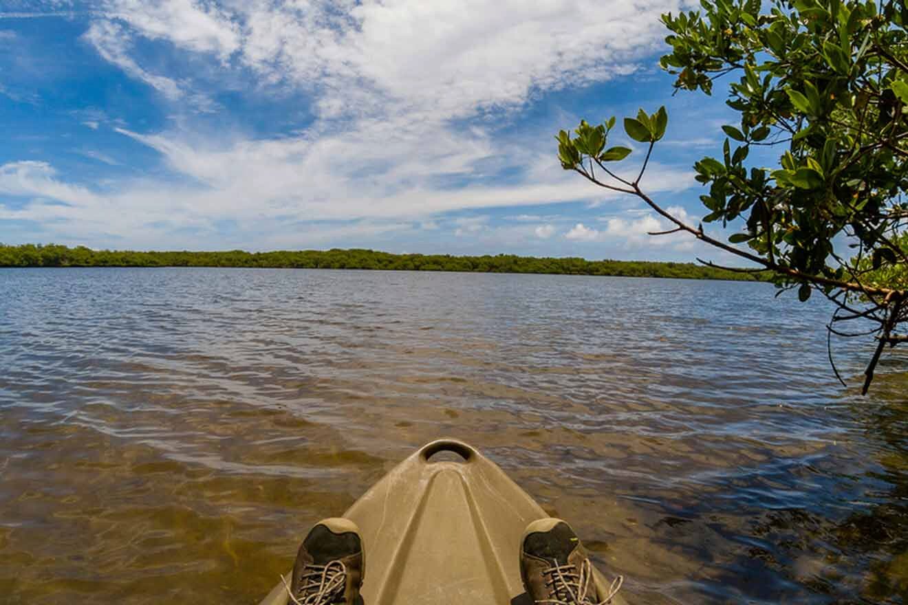 man kayaking