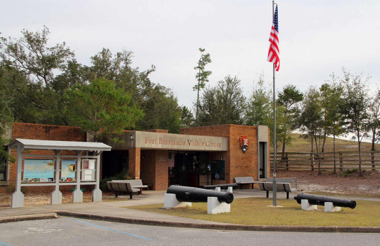 The entrance to Fort Barrancas visitors center