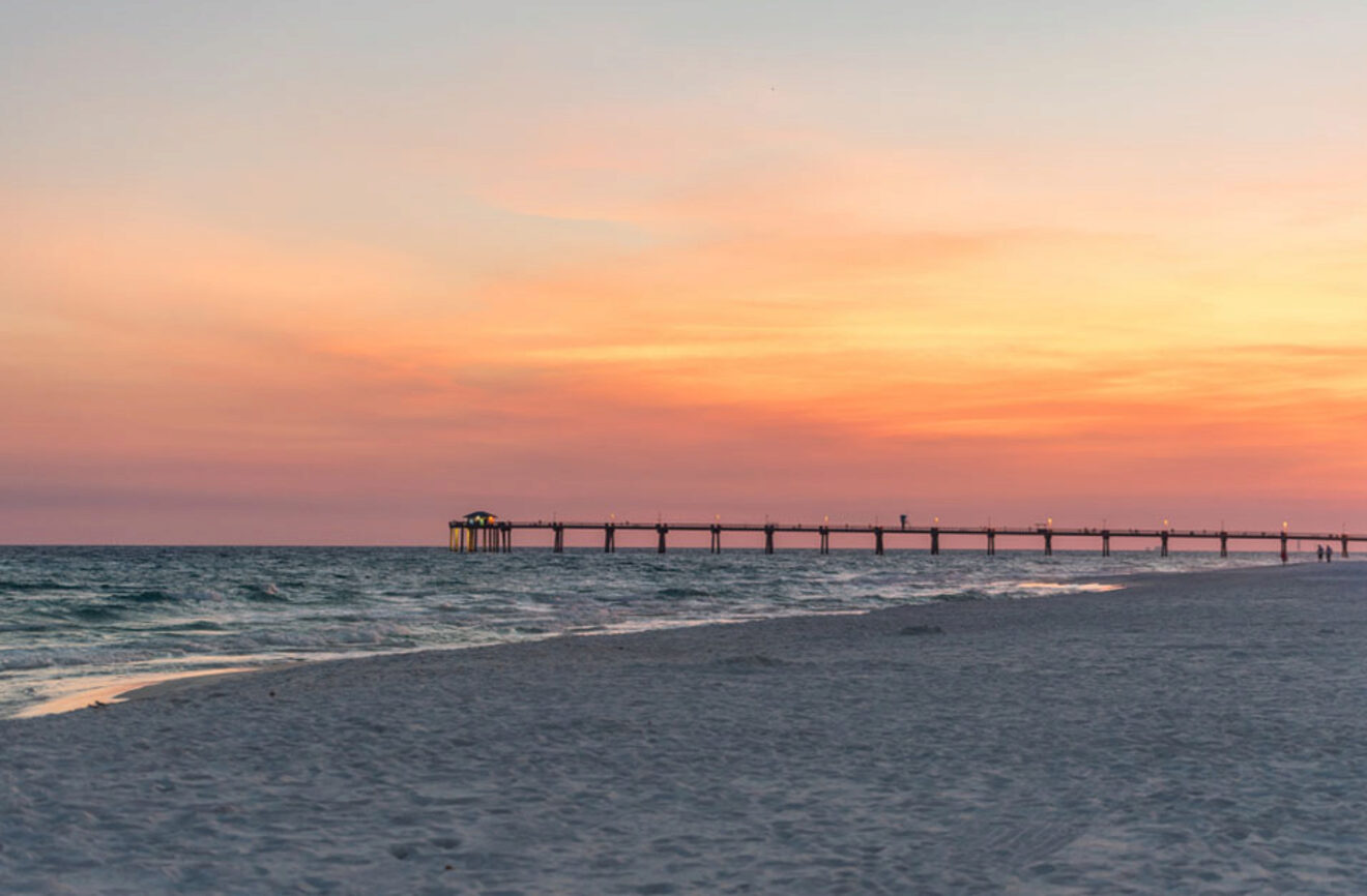 Sunset at Fort Walton Beach in Destin, Florida