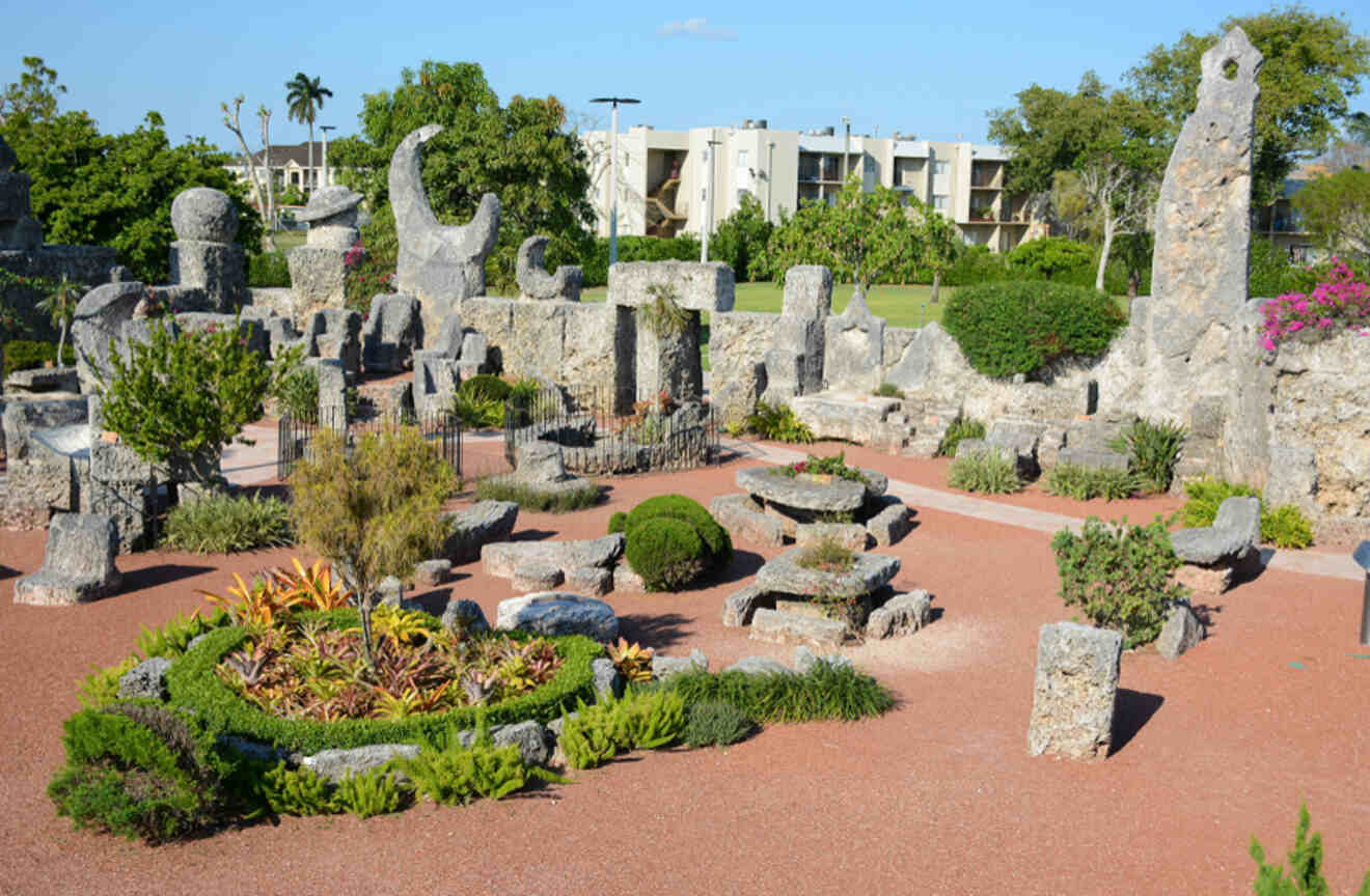 Sculptural garden at Coral Castle Museum