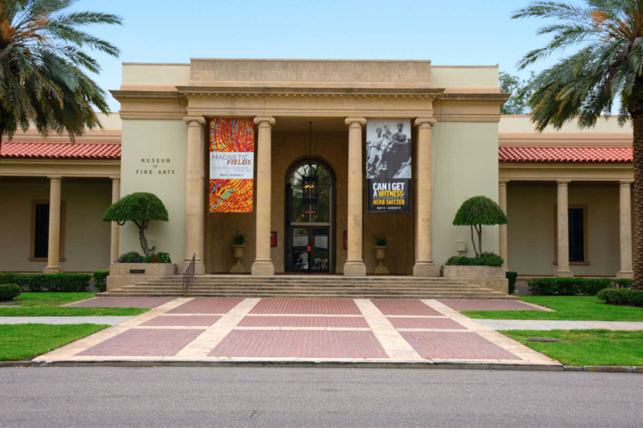 View of the exterior of the Museum of Fine Arts