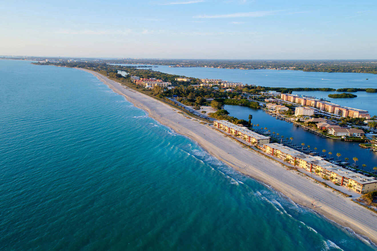 aerial view over Turtle Beach