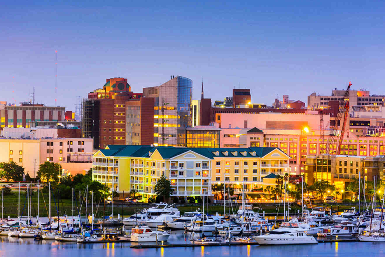 Charleston harbor and boats