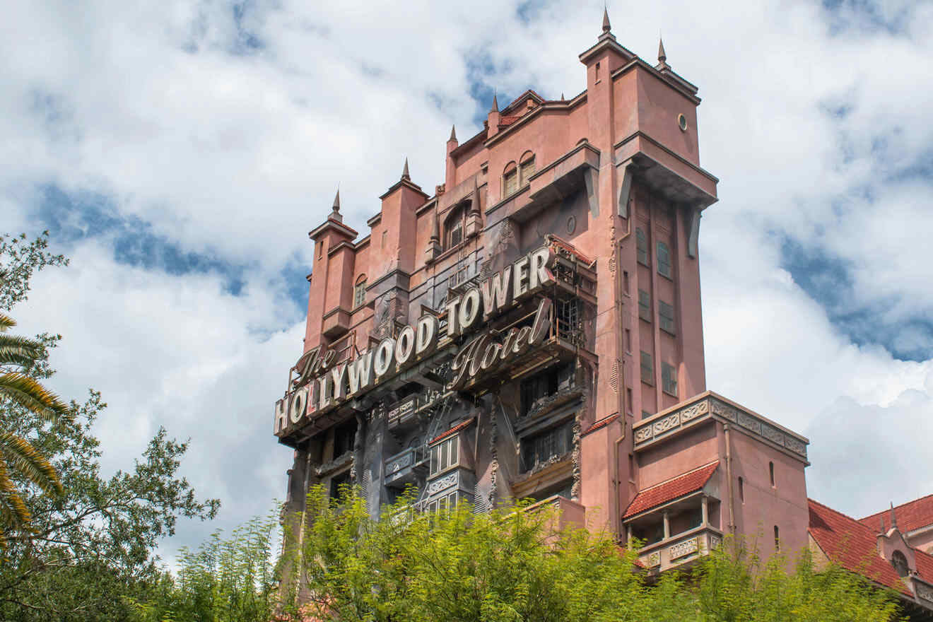 Tower of Terror building at Hollywood Studios