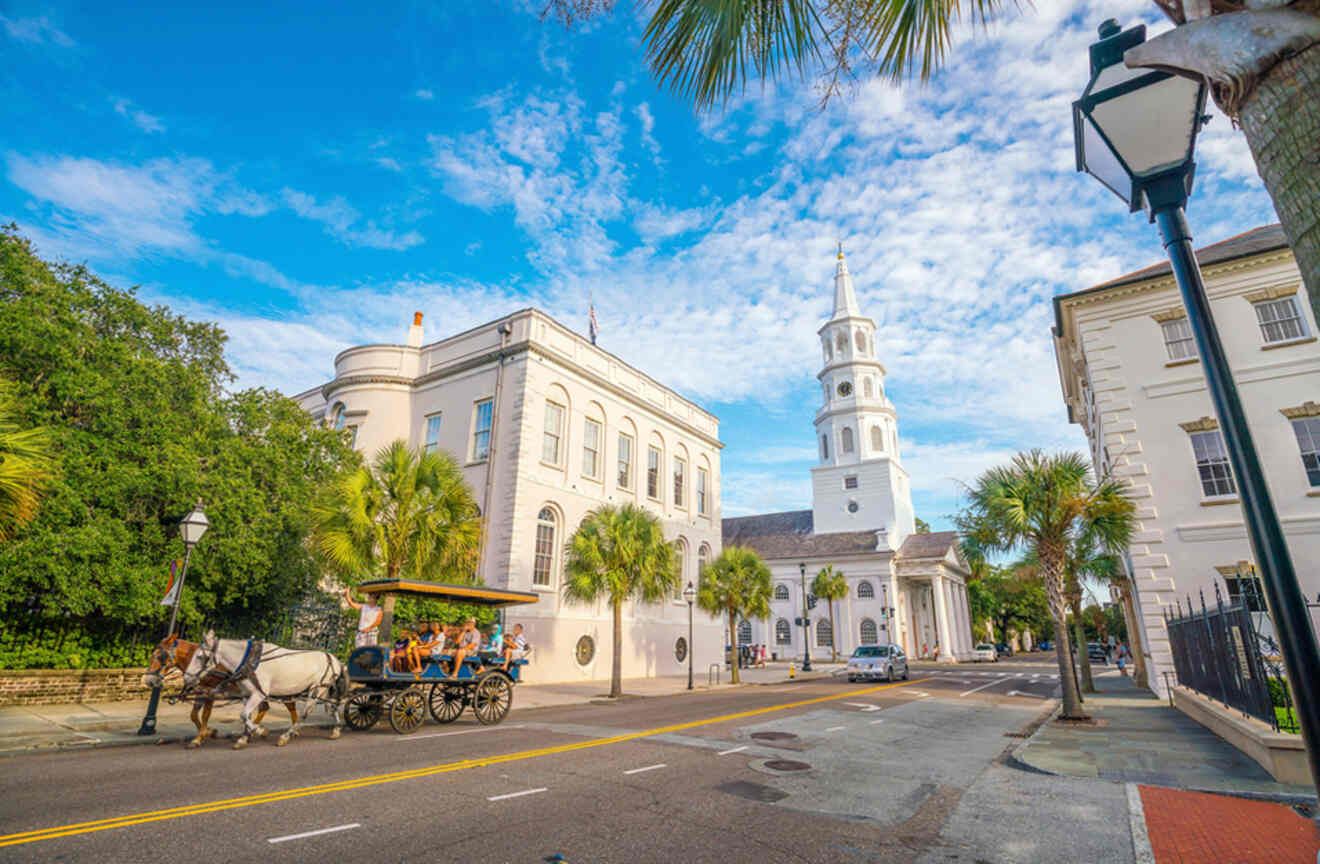 View of a church in Charleston