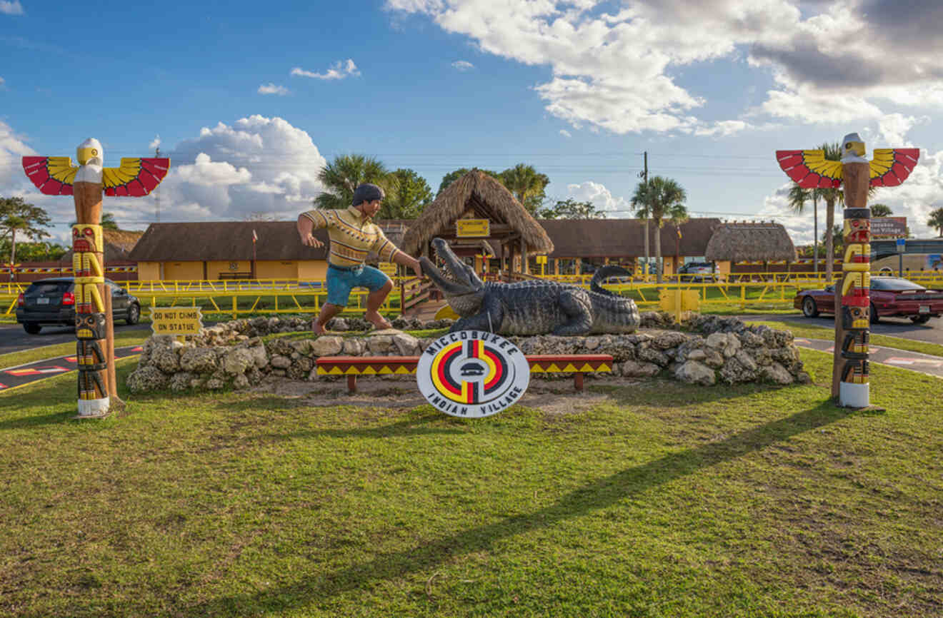 A historic Miccosukee Indian Village