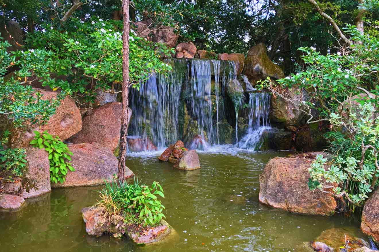 Morikami gardens fountain