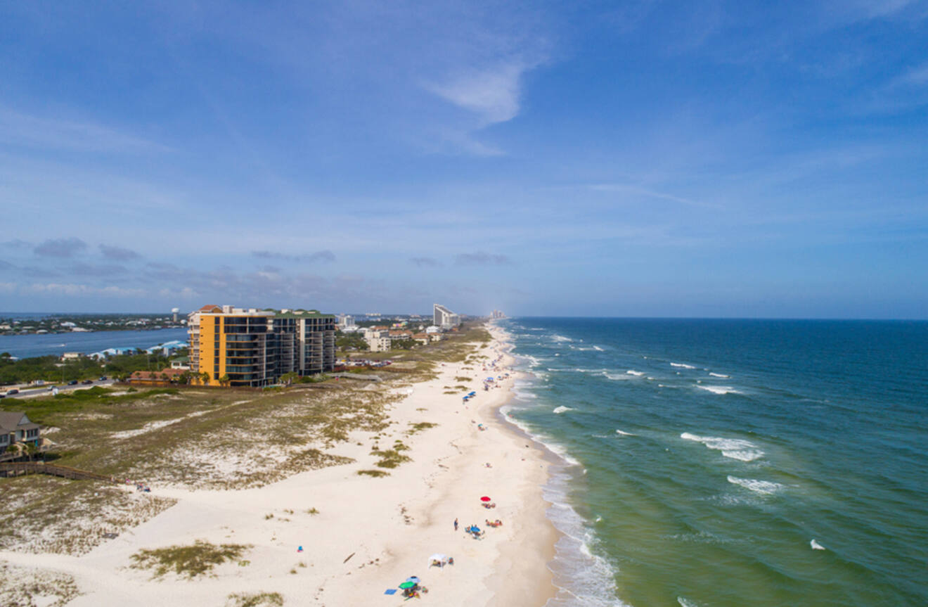 Aerial view of Perdido Key State Park