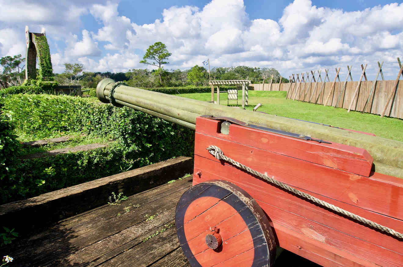 An old cannon at the Fort Caroline National Memorial