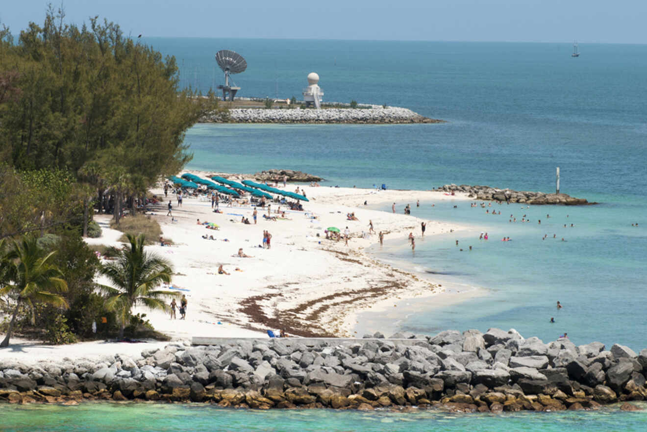 Beach view of Fort Zachary