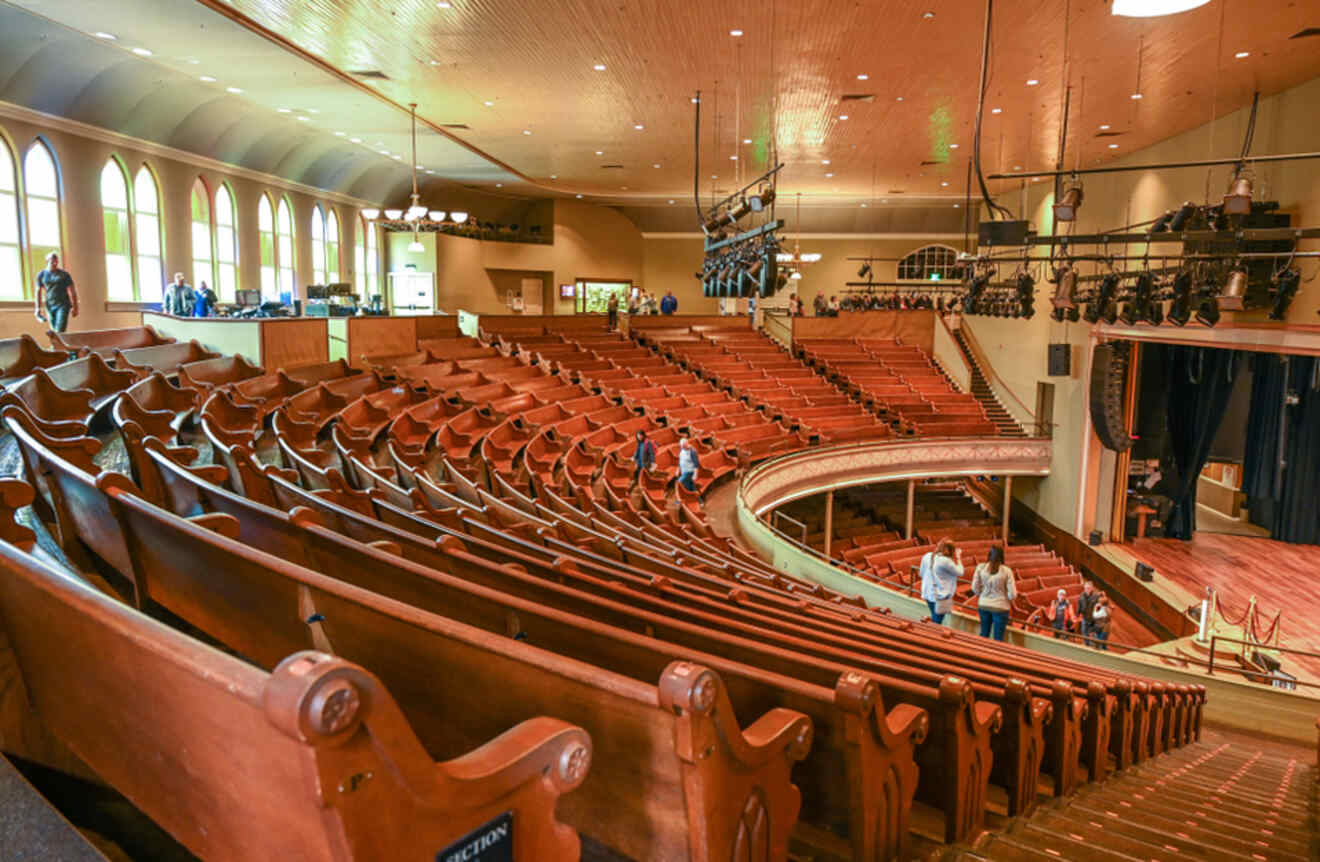 View of the inside of Ryman Auditorium
