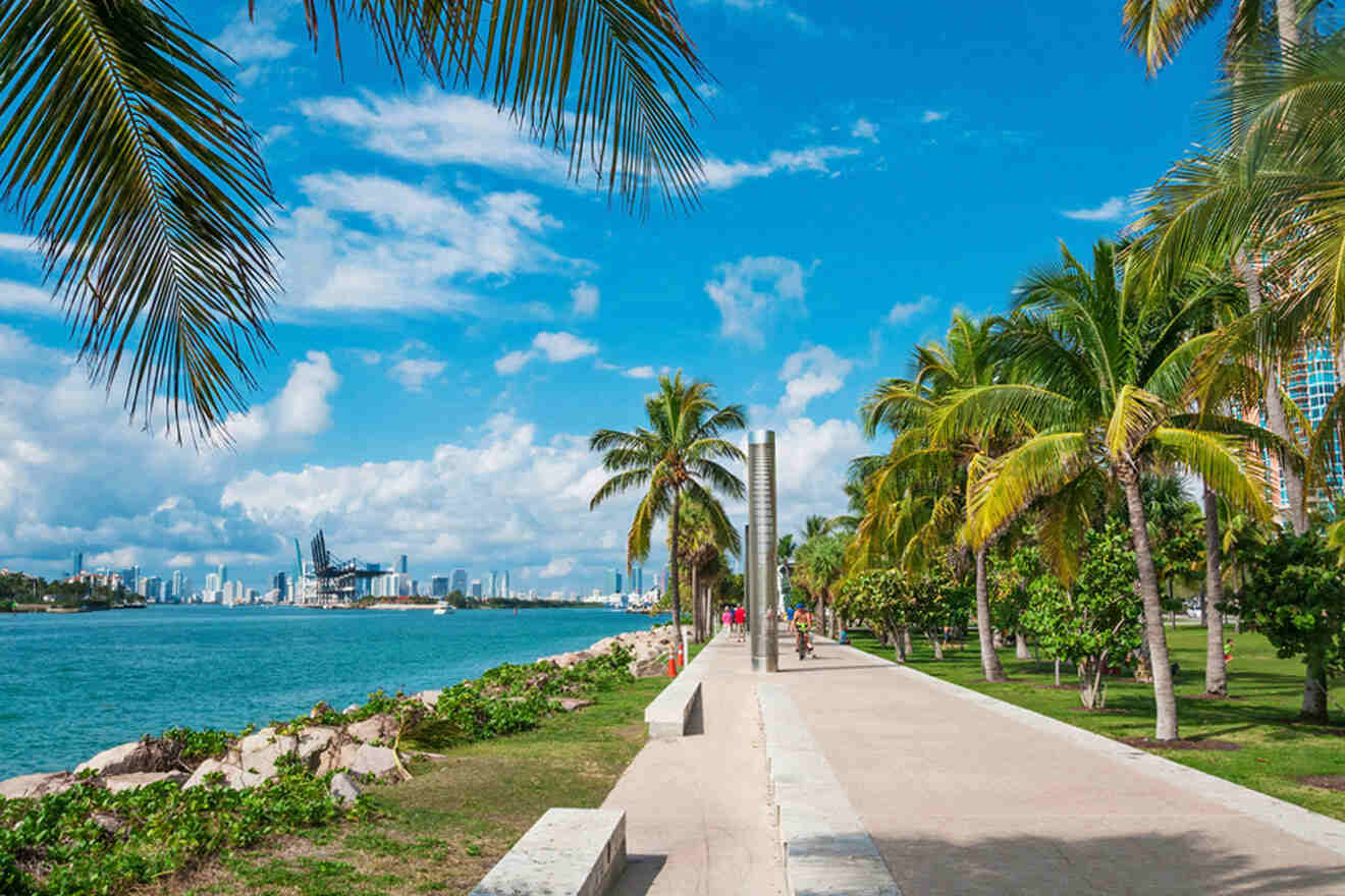 footpath in South Pointe Park Miami