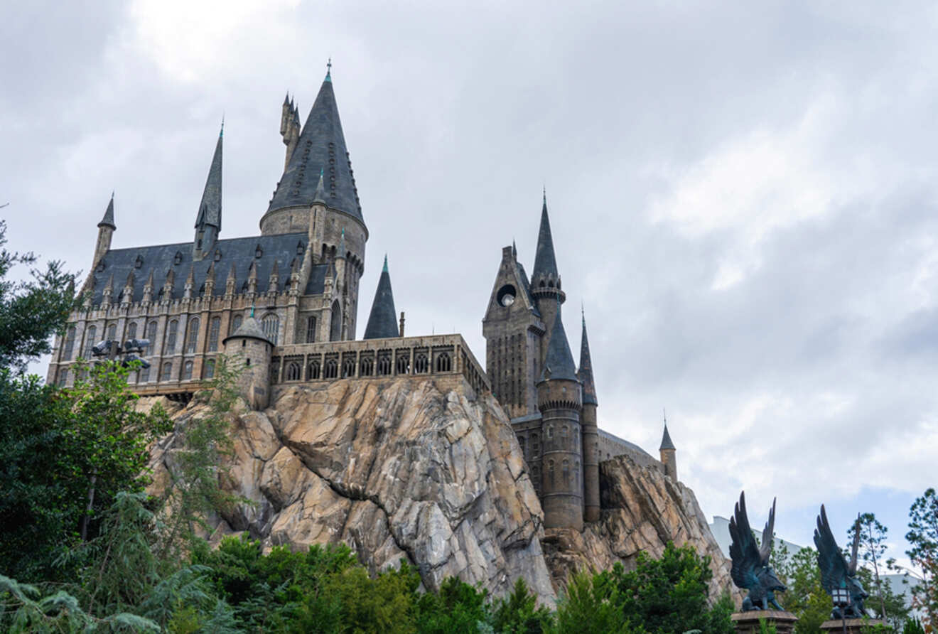 The castle of Harry Potter and the Forbidden Journey ride