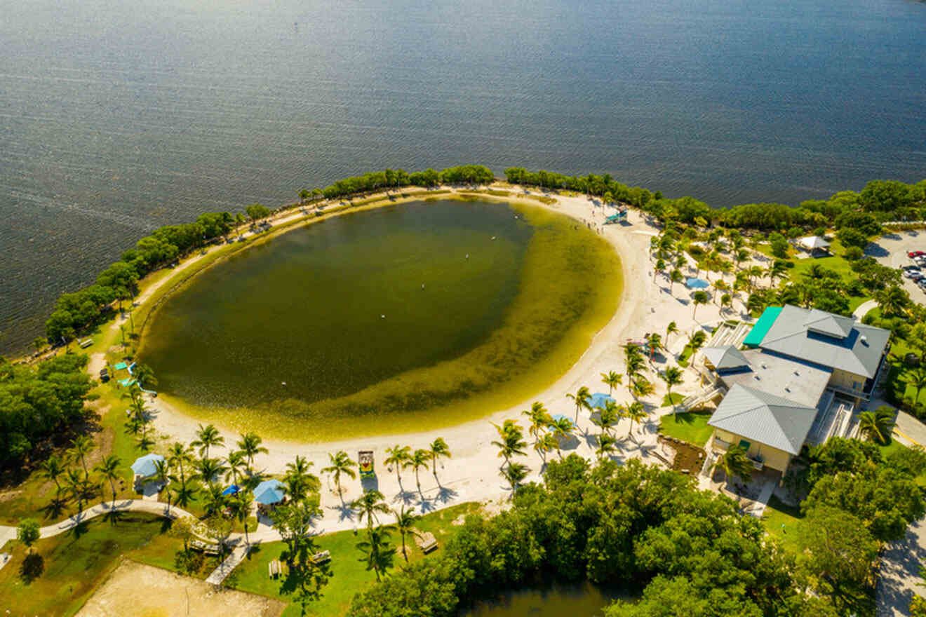 aerial view of Homestead Bayfront Park