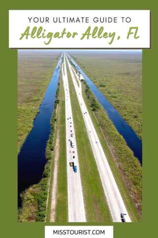 Alligator Alley aerial view over the road