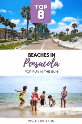 kids playing on the beach and street in Pensacola