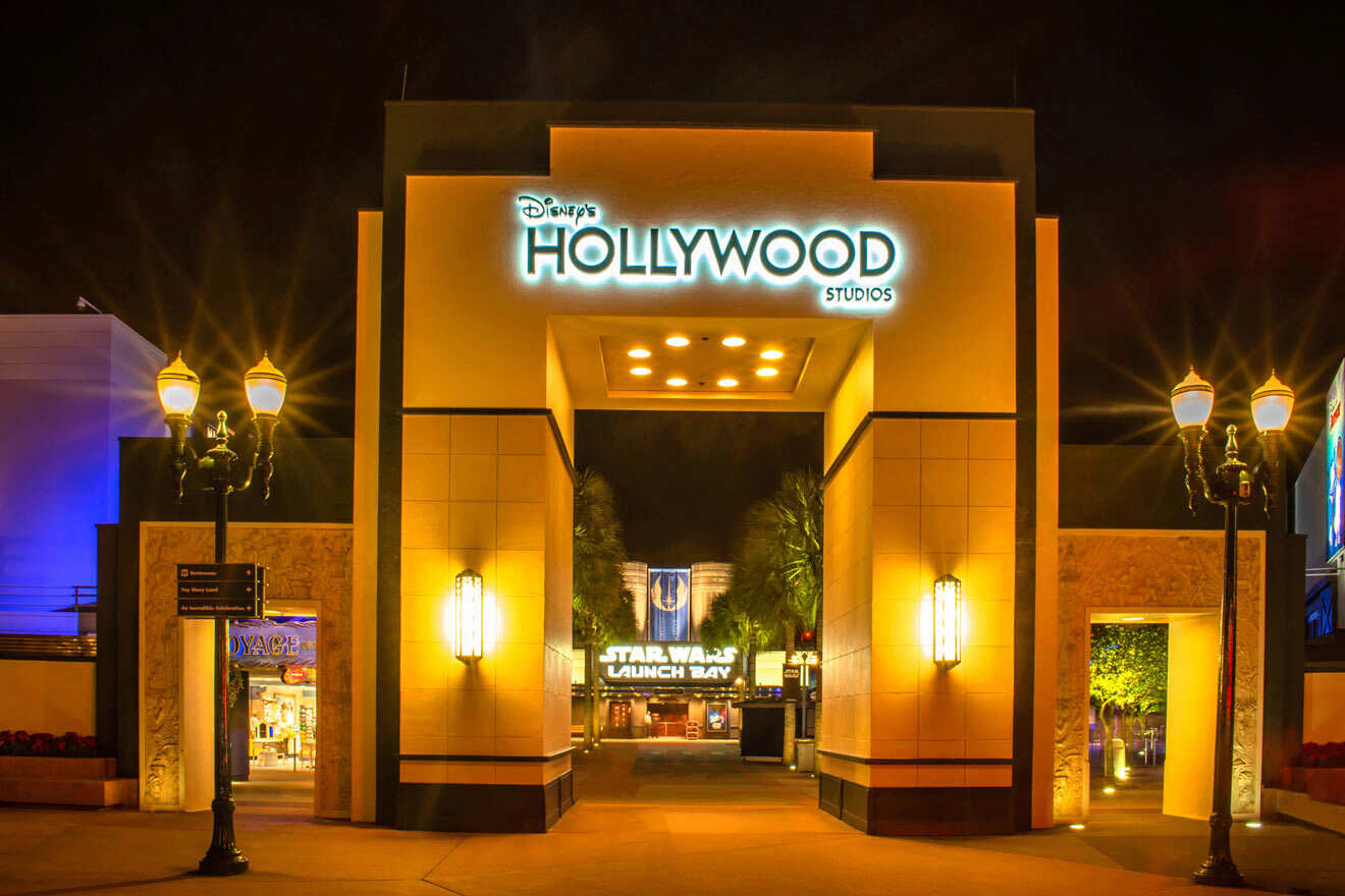 Hollywood Studios at night