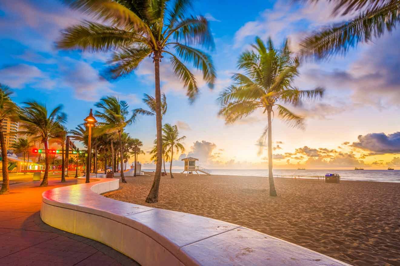 image of Fort Lauderdale Beach at night