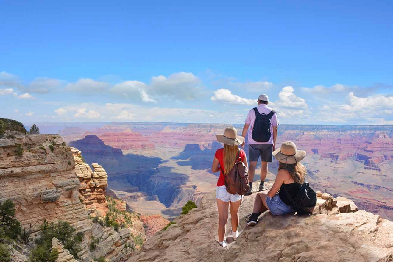 people watching Grand Canyon views