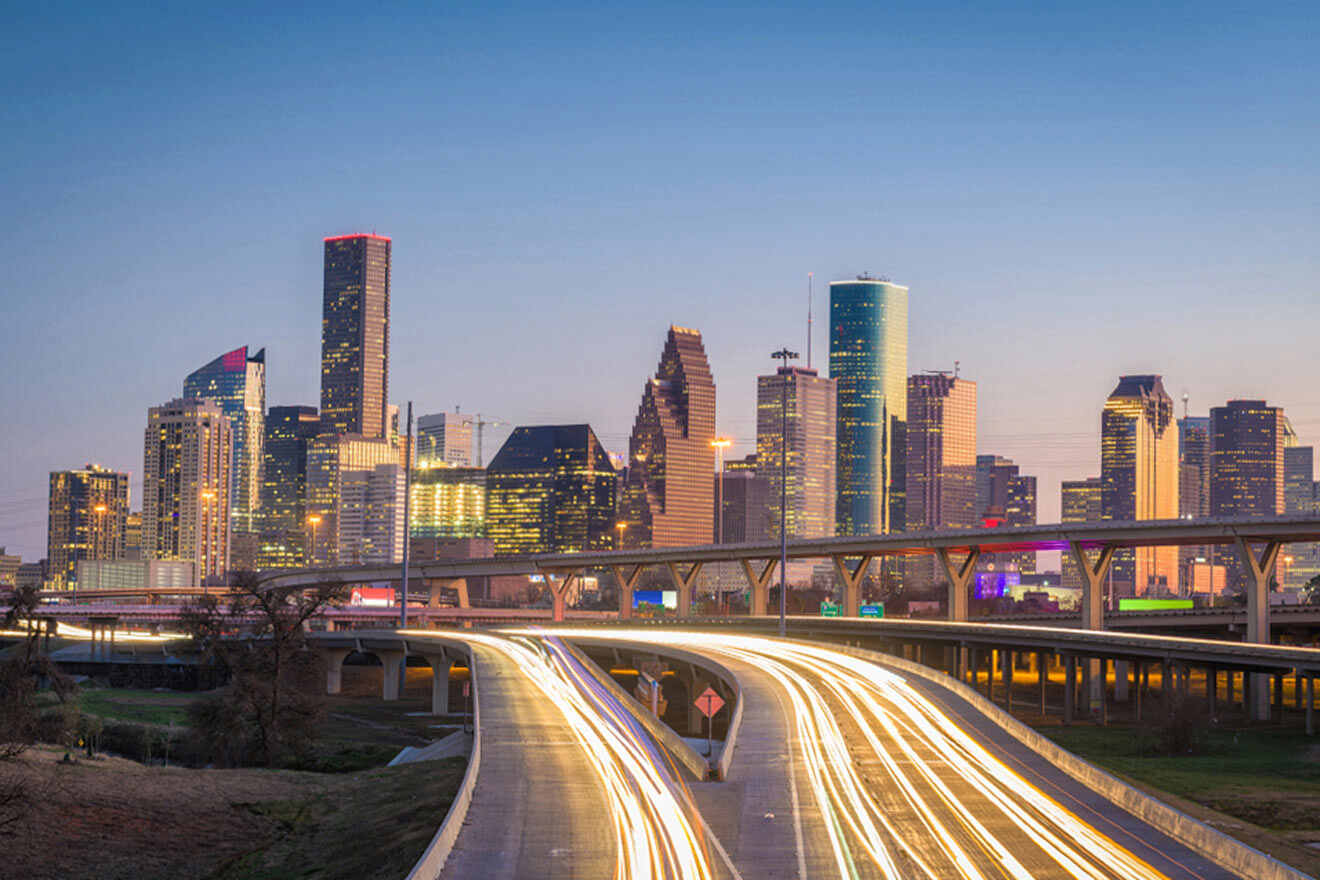 Houston at night