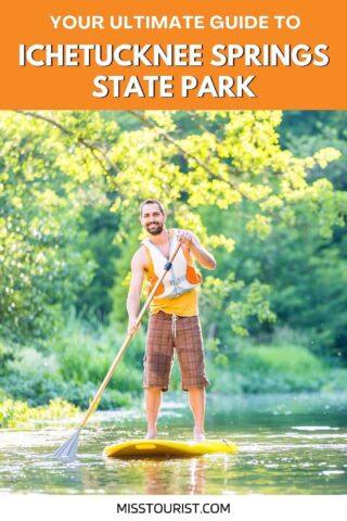 man paddleboarding