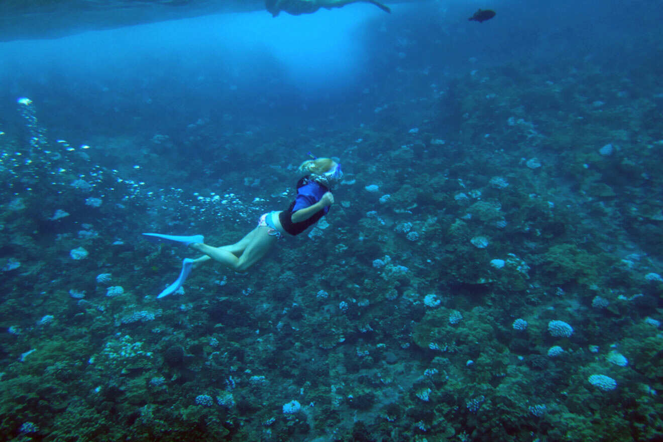 woman snorkeling